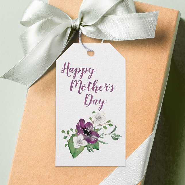 Etiqueta Para Presente Feliz dia de as mães - Personalizado com Spray Flo (Mother's Day Gift Tags)