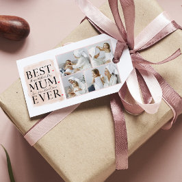 Etiqueta Para Presente Feliz dia de as mães Rosa de Colagem Moderna