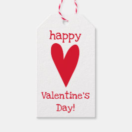 Etiqueta Para Presente Feliz dia de os namorados! Coração Vermelho