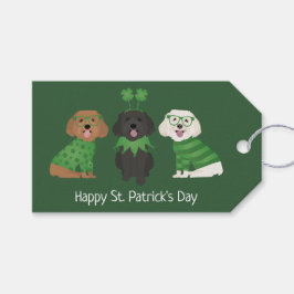 Etiqueta Para Presente Feliz Dia de São Patrício Maltipoo Dogs