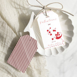Etiqueta Para Presente Feliz Dia dos Namorados – Corações de Cereja em Co