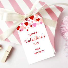 Etiqueta Para Presente Feliz Dia dos Namorados Etiqueta, Corações Vermelh