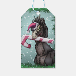 Etiqueta Para Presente Feliz Dinossauro de Natal