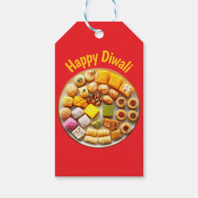 Etiqueta Para Presente Feliz Divali (Frente)