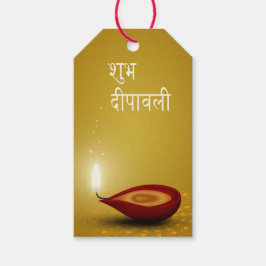 Etiqueta Para Presente Feliz Diwali Diya - Etiqueta de Presente