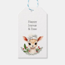 Etiqueta Para Presente Feliz e Feliz Natal Livre