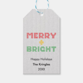 Etiqueta Para Presente Feliz e Natal Brilhante