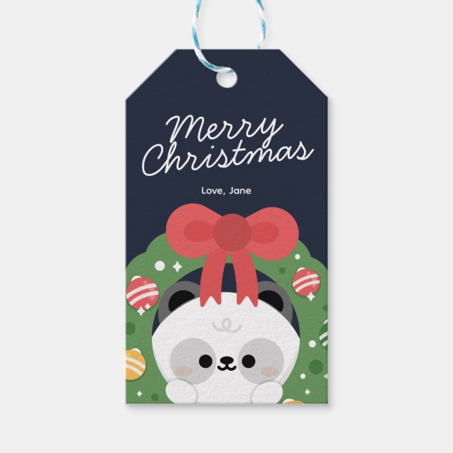 Etiqueta Para Presente Feliz e Simples Feliz Natal (Frente)