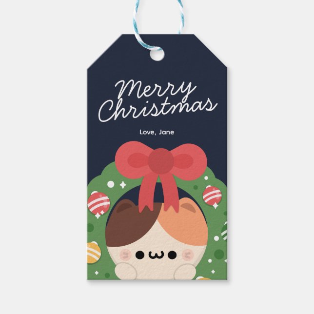 Etiqueta Para Presente Feliz e Simples Feliz Natal (Frente)