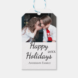 Etiqueta Para Presente Feliz feriado crianças foto da família presentes m