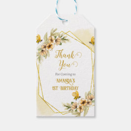 Etiqueta Para Presente Feliz Festa de aniversário de Aquarelas do Dia da