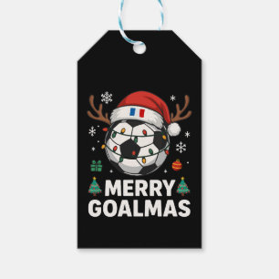 Etiqueta Para Presente Feliz Goalmas França - Futebol Natal Divertido