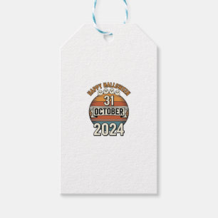 Etiqueta Para Presente Feliz Halloween 31 Outubro Design de Fantasma Vint