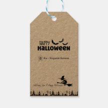 Feliz Halloween Bruxas Favor Tags | Personalizado