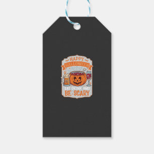 Etiqueta Para Presente Feliz Halloween Coma Beba Seja Assustador Cauldro 