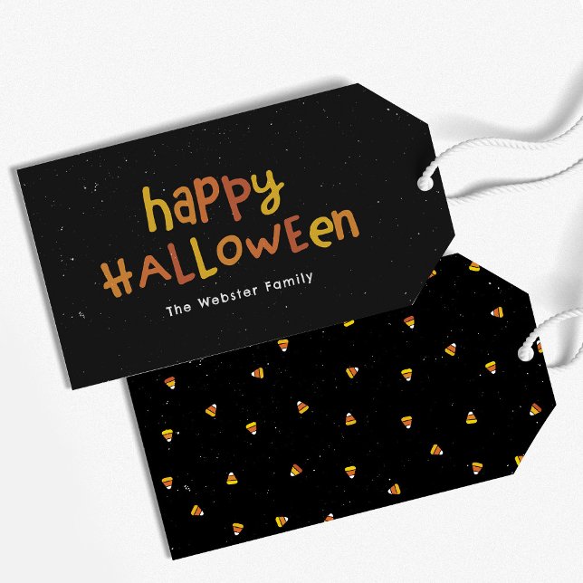 Etiqueta Para Presente Feliz Halloween, diversão fofinha personalizada (Criador carregado)
