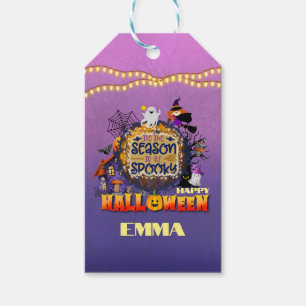 Etiqueta Para Presente Feliz Halloween É a Celebração da Temporada Assust