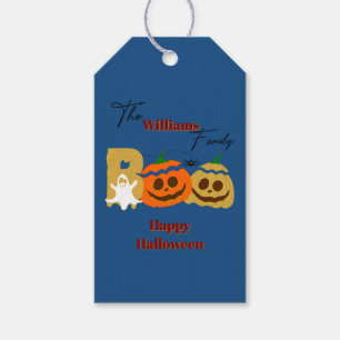 Etiqueta Para Presente Feliz Halloween Spooky Pumpkin Gift