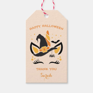 Etiqueta Para Presente Feliz Halloween Unicorn Witch