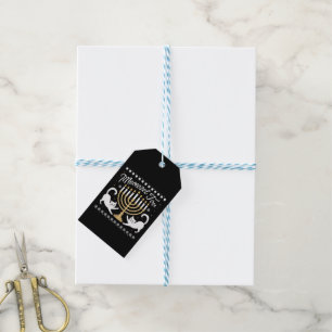 Etiqueta Para Presente Feliz Meowzel Tov Camisa Chanukah Hanukkah Feia En