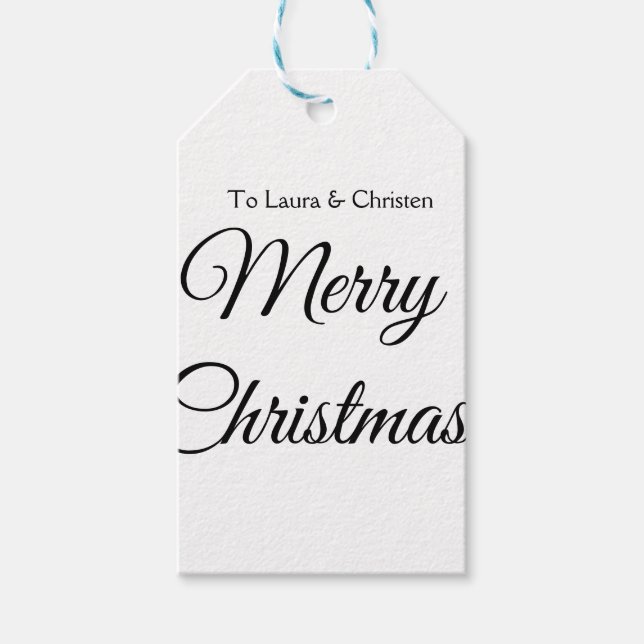 Etiqueta Para Presente Feliz Natal adicionar nome texto presente personal (Frente)