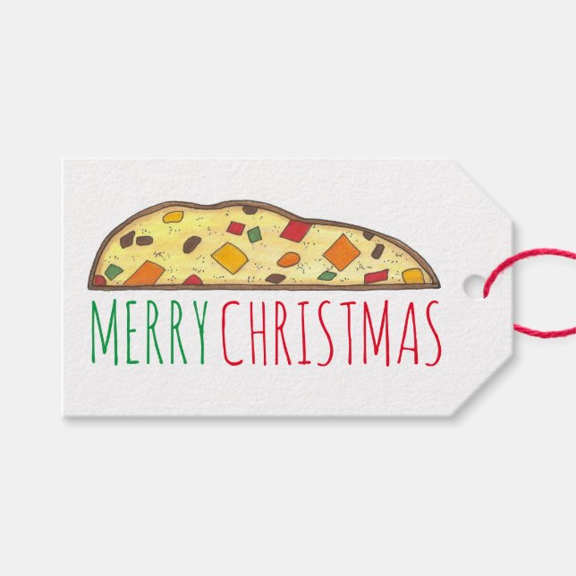 Etiqueta Para Presente Feliz Natal - Biscotti Cookies Feriados Italianos (Frente (horizontal))