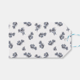 Etiqueta Para Presente Feliz Natal Blue Sprigs