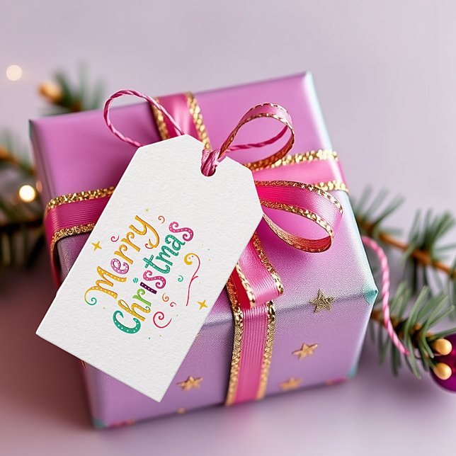 Etiqueta Para Presente Feliz Natal brilhante e fresco (Criador carregado)