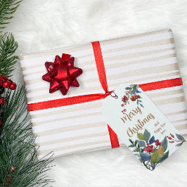 Etiqueta Para Presente Feliz Natal - Buracos de Aquarelas e Berries