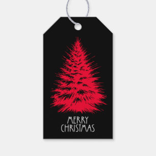 Etiqueta Para Presente Feliz Natal Choupo Vermelho Chic em Distress