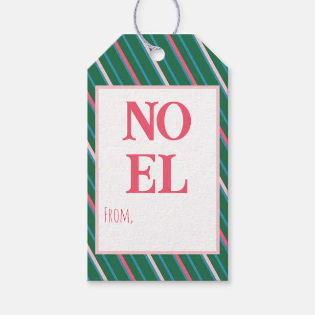 Etiqueta Para Presente Feliz Natal Cristão Colorido Reversível (Frente)