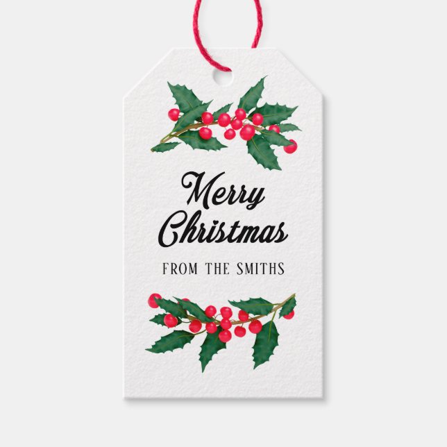 Etiqueta Para Presente Feliz Natal Da Família (Frente)