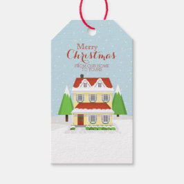 Etiqueta Para Presente Feliz Natal da nossa casa para a sua