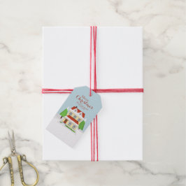 Etiqueta Para Presente Feliz Natal da nossa casa para a sua