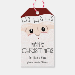 Etiqueta Para Presente Feliz Natal do Papai Noel Ho Ho Feliz