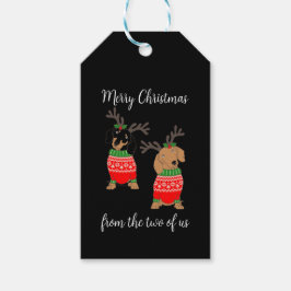 Etiqueta Para Presente Feliz Natal Dois Dachshances Desenterrados