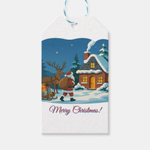 Etiqueta Para Presente Feliz Natal e Ano Novo do Papai Noel!