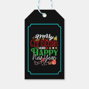 Etiqueta Para Presente Feliz Natal e Feliz Ano Novo