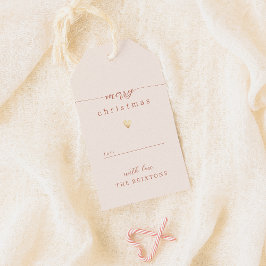 Etiqueta Para Presente Feliz Natal e Feriado de Creme