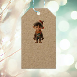 Etiqueta Para Presente Feliz Natal Elf Kraft Gift Tags