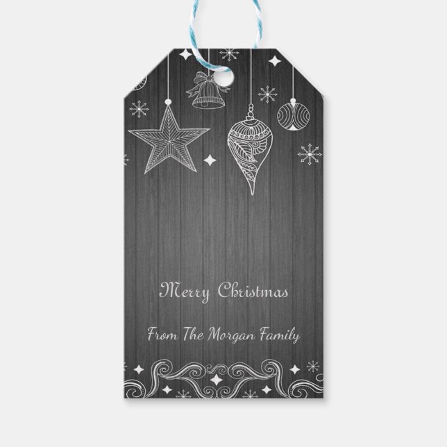 Etiqueta Para Presente Feliz Natal, Enfeites de natal - Personalizados (Frente)