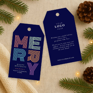 Etiqueta Para Presente Feliz Natal Etiqueta de Presente Colorida Logotipo