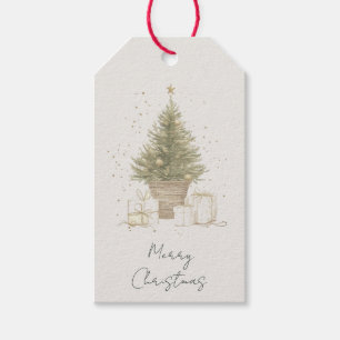 Etiqueta Para Presente Feliz Natal   Etiqueta de Presente de Árvore de Na