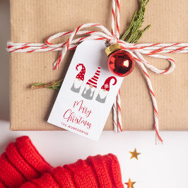 Etiqueta Para Presente Feliz Natal Feriado dos Gnomos Nórdicos