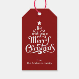 Etiqueta Para Presente Feliz Natal, feriado personalizado vermelho