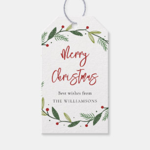 Etiqueta Para Presente Feliz Natal Feriados Manuscritos