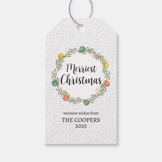 Etiqueta Para Presente Feliz Natal Férias Festivas (Frente)