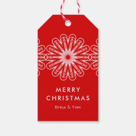 Etiqueta Para Presente Feliz Natal floral minimalista moderna