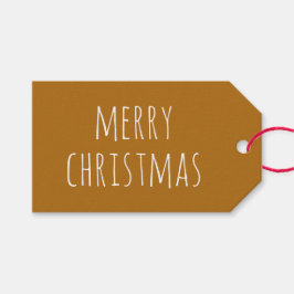 Etiqueta Para Presente Feliz Natal Fofo | Férias Aconchegantes Marrom Mos