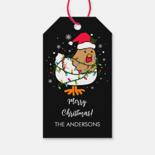Etiqueta Para Presente Feliz Natal - Galinha Personalizada Gif